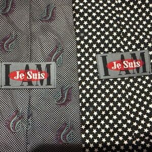 SET OF 2 JE SUIS I AM VINTAGE MEN'S NECK TIES LOT5615